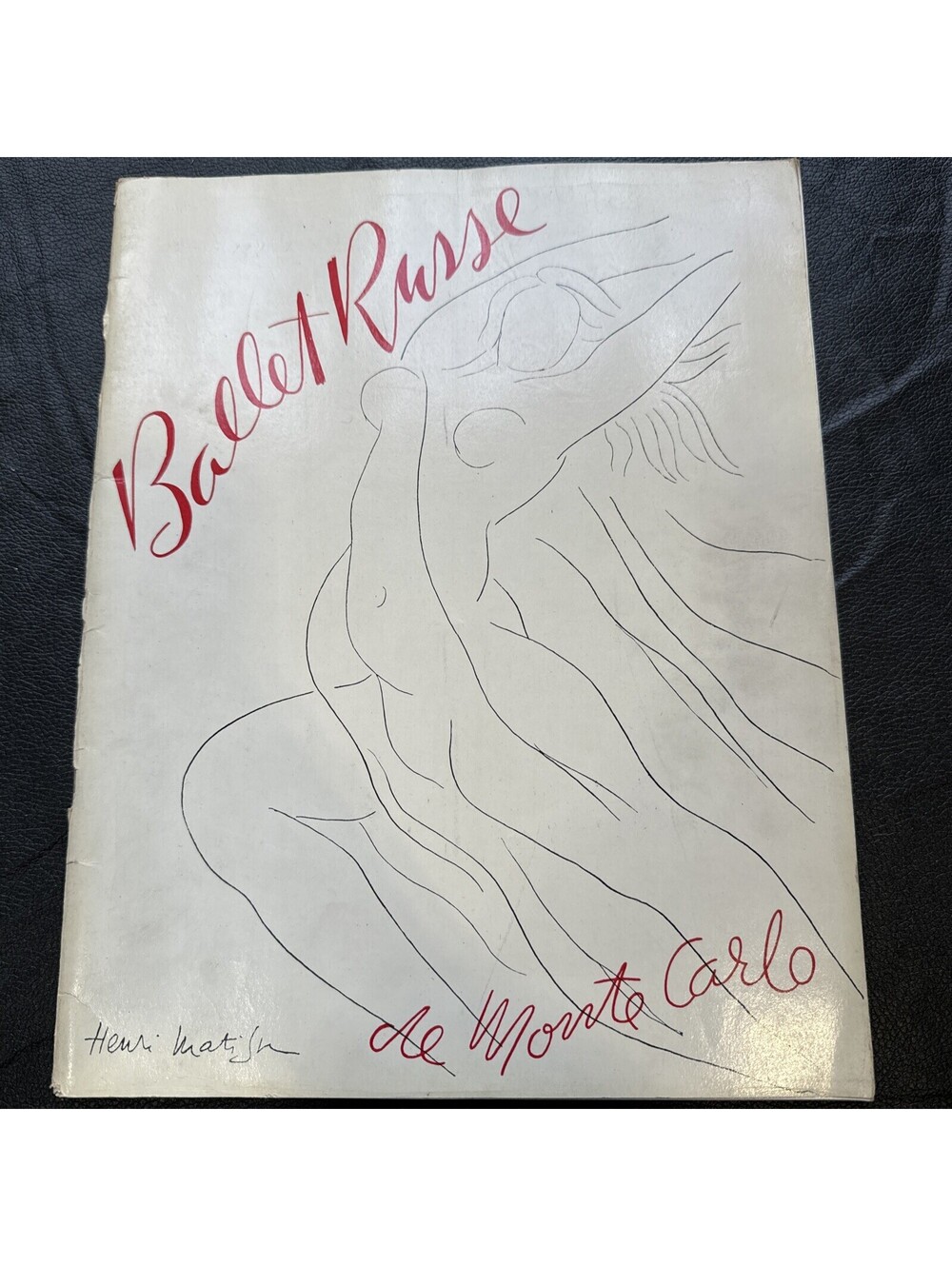 Vintage Ballet Russe de Monte Carlo Matisse cover Season 1939 1940 RARE HTF